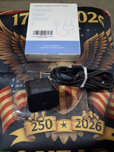 USB-C Fast Charge AC/DC Wall Power Adapter w/ 6ft USB-C Cable