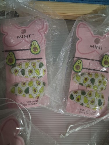 MINT Girls Multicolor Fruit Hair Clip Set Avocado Pineapple
