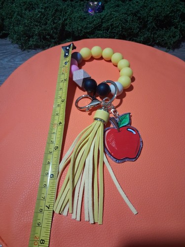 Beaded Tassel Detachable Apple Fruit Key Chain Keyring 8 in - photo 3