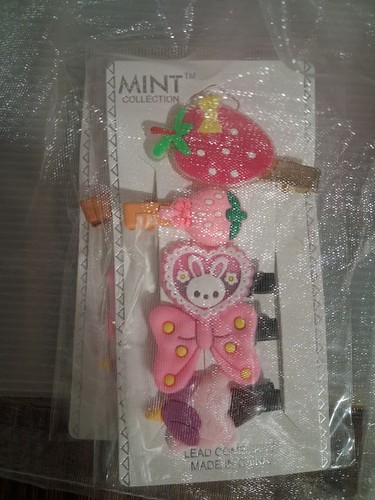 MINT Collection Girls Hair Clip Set Multicolor Bunny Bow