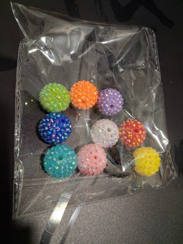 Multicolor Round Plastic Loose Beads Mixed Lot - photo 2