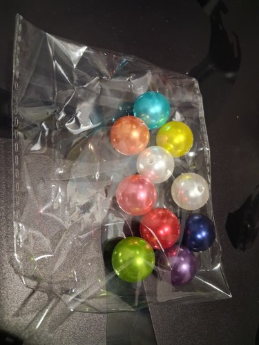 Multicolor Round Plastic Loose Beads Mixed Lot - photo 4