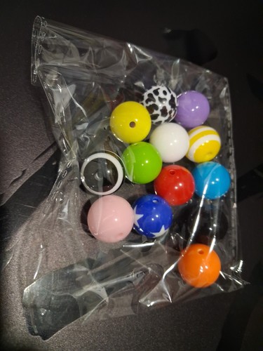 Multicolor Round Plastic Loose Beads Mixed Lot - photo 5