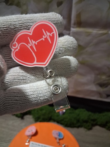 Medical Retractable Badge Reel ID Lanyard Heart Brain Lungs - photo 4