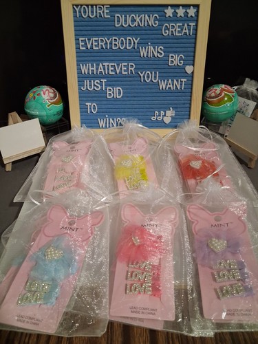 MINT Love Theme Decorative Hair Pins, 6pc in Organza Bags - photo 2