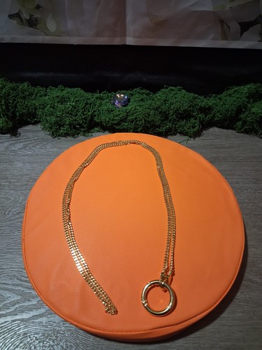 Zolure Gold Tone Curb Chain Necklace with Round Ring Charm - photo 2