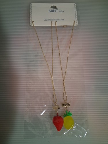 MINT KIDS Best Friends Fruit Charm Ball Chain Necklace Set