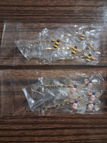 Metal Bee Bobby Pins Set - Assorted Colors