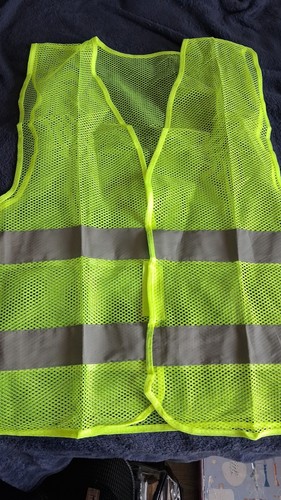 Hi-Visibility Yellow Mesh Safety Vest with Reflective Stripes
