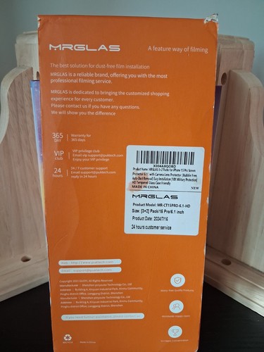 MRGLAS Screen Protector 2 Pack for iPhone 15 Pro, Tempered Glass - photo 2