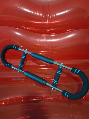 Ergonomic Portable Gym Hand Gripper Black Blue Steel Foam - photo 5