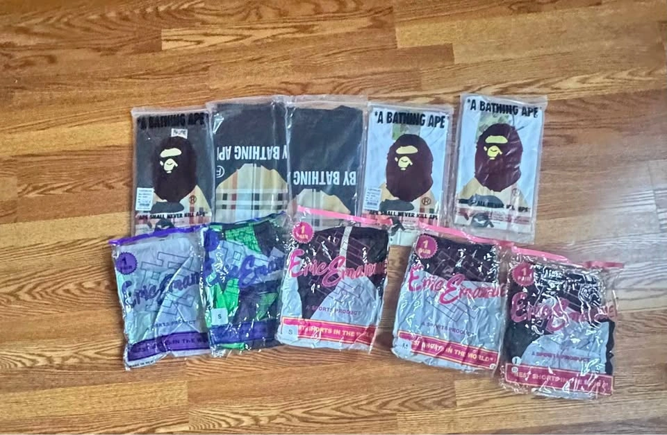 Bape tees/ EE shorts