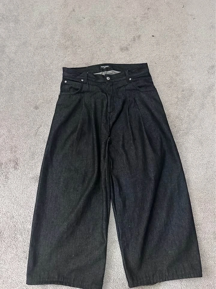 People sense baggy pleated raw denim - photo 4