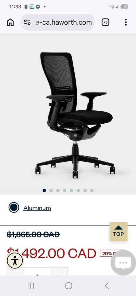Haworth Zody w Lumbar Support Office Chair - photo 3