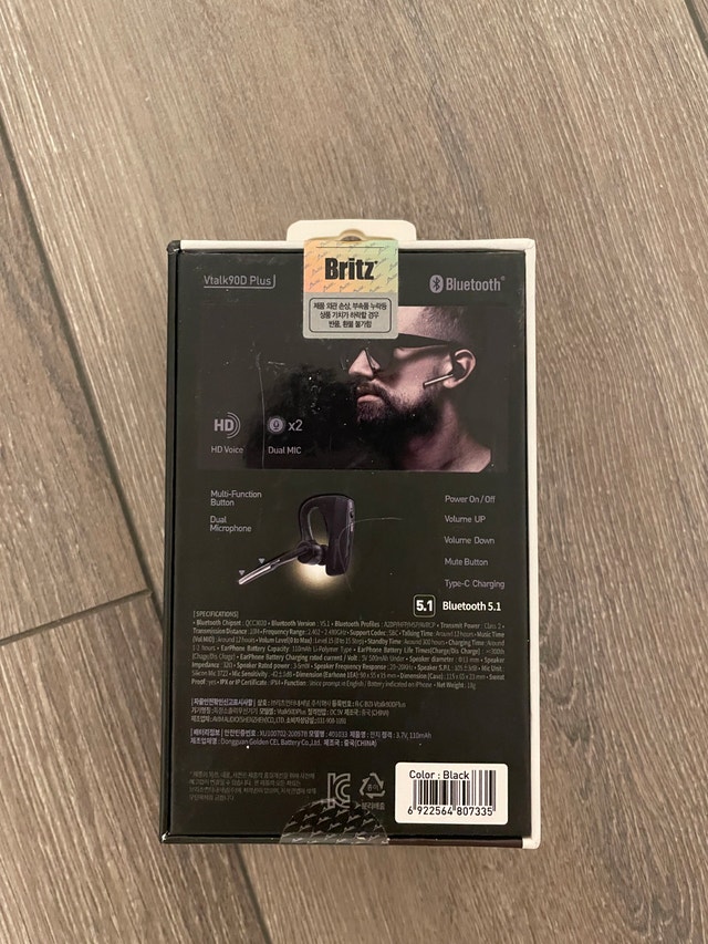 Brand New Britz Vtalk90D Plus Bluetooth Earpiece