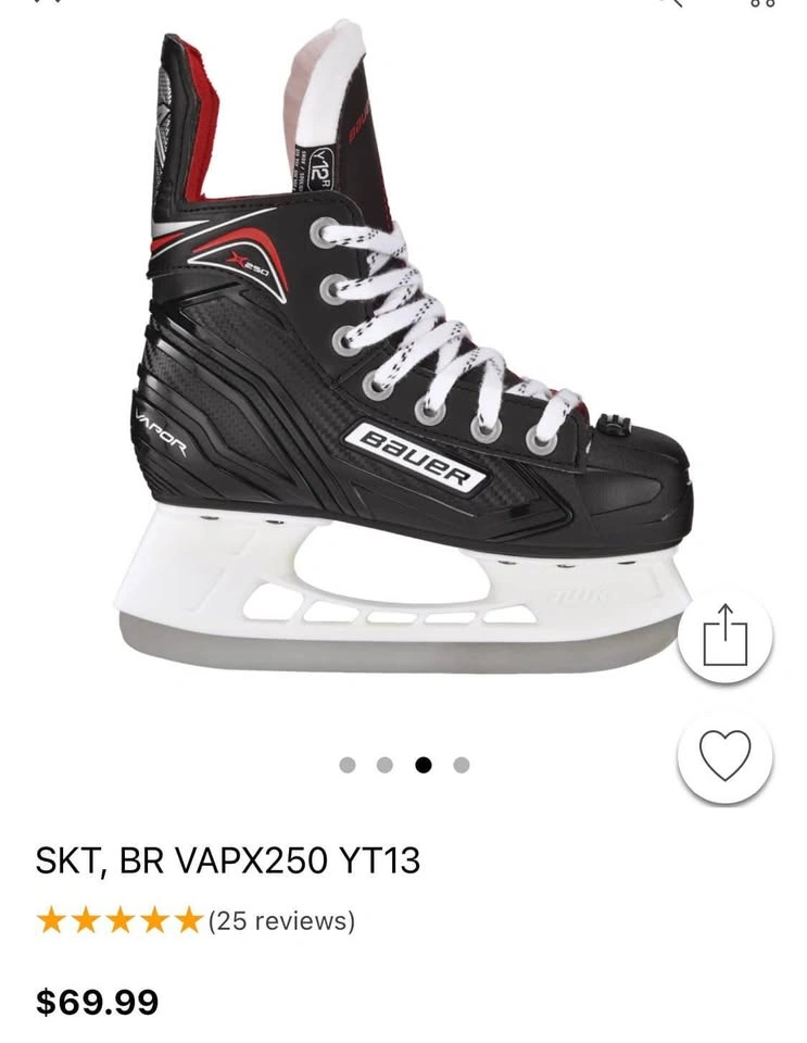 Bauer vapor, kids hockey skates - photo 4
