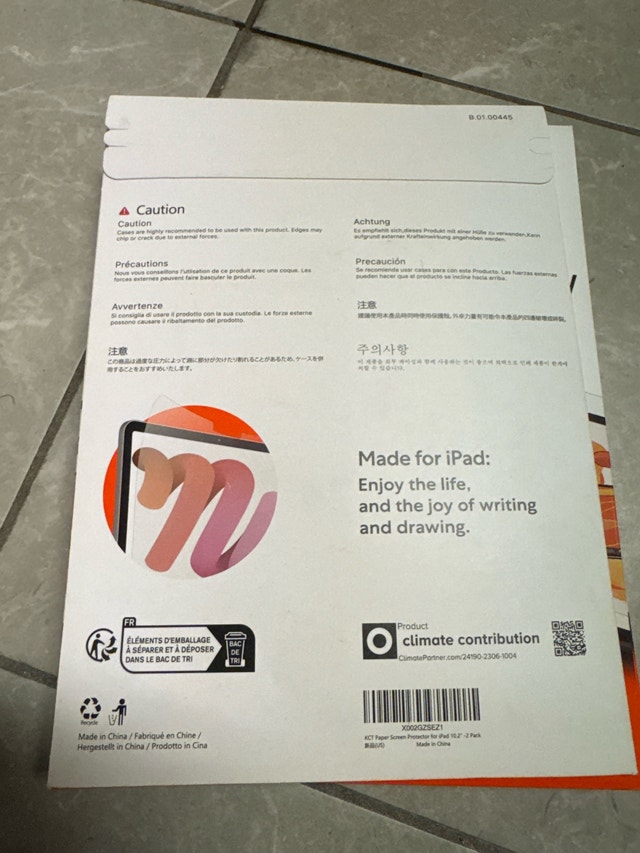 KCT PaperNano Screen Protector for iPad 10.2 - photo 2