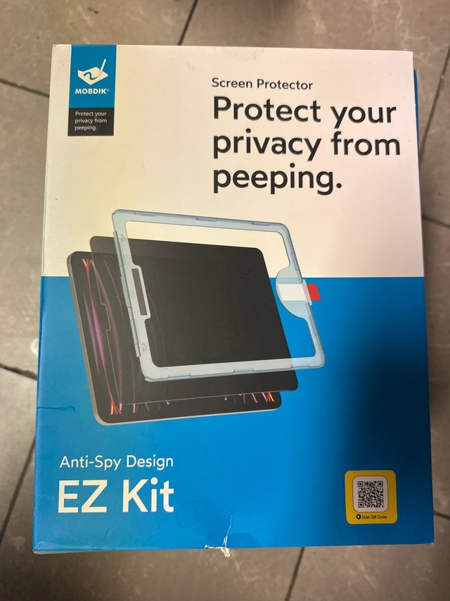 MOBDIK Privacy Tempered Glass Screen Protector for iPad Pro 13