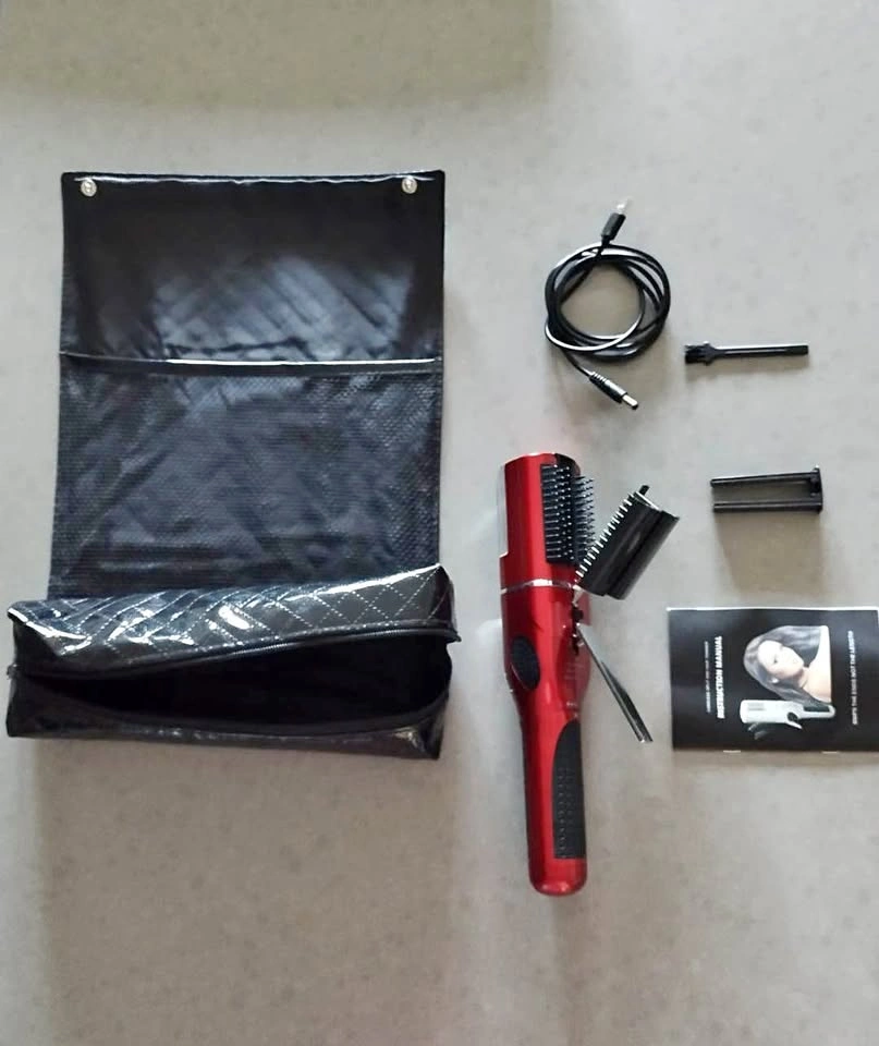Cordless automatic split end hair trimmer