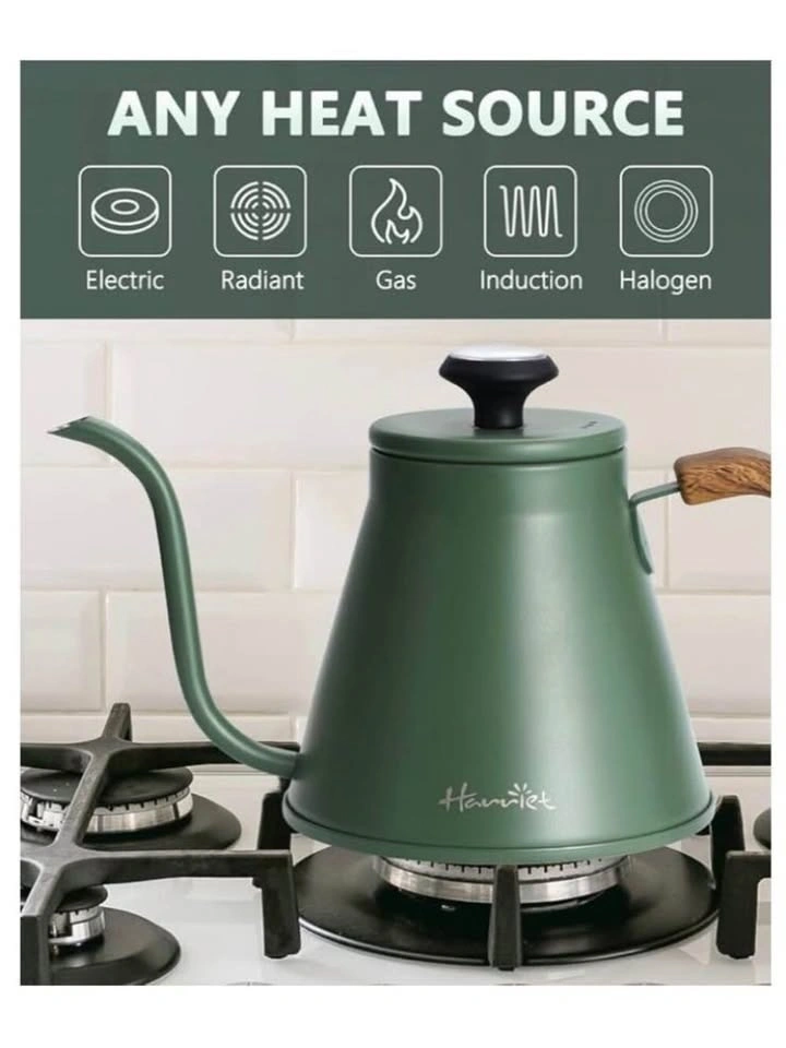 Gooseneck Kettle, Harriet 37oz Pour Over Kettle Stove Top - photo 5