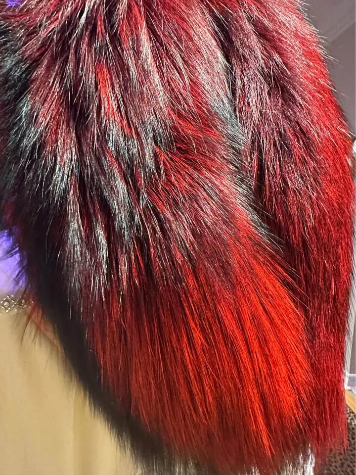 Elegant Red & Black Gradient Winter Wrap image indicator(4)