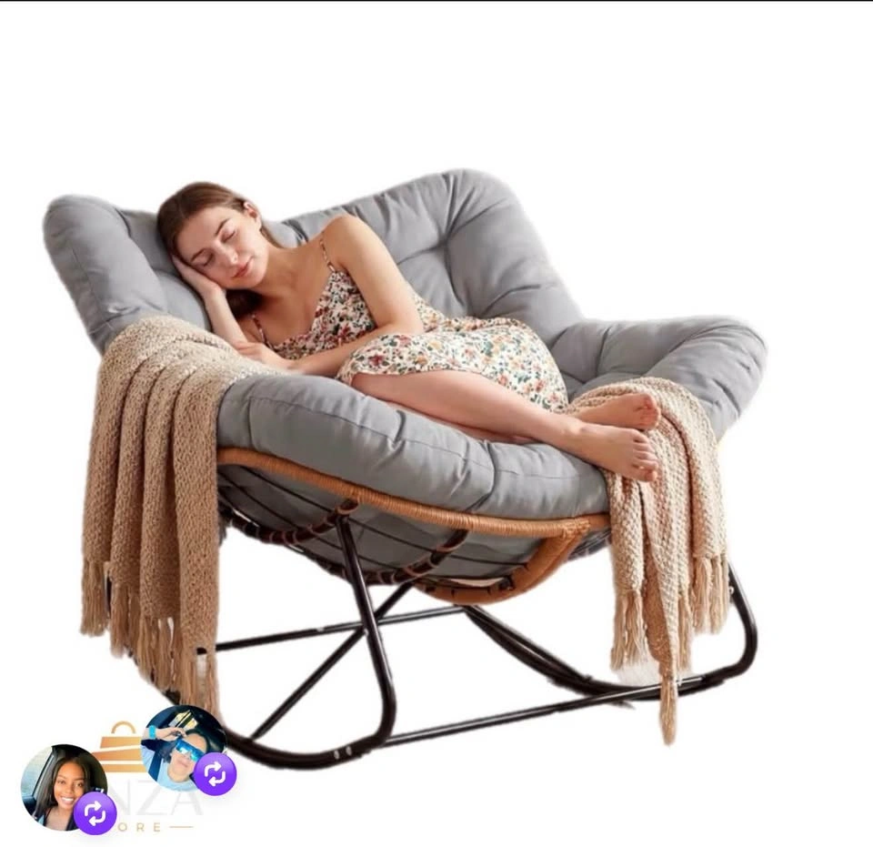 Relax in comfort with this stylish oversized Papasan rocking cha - photo 2