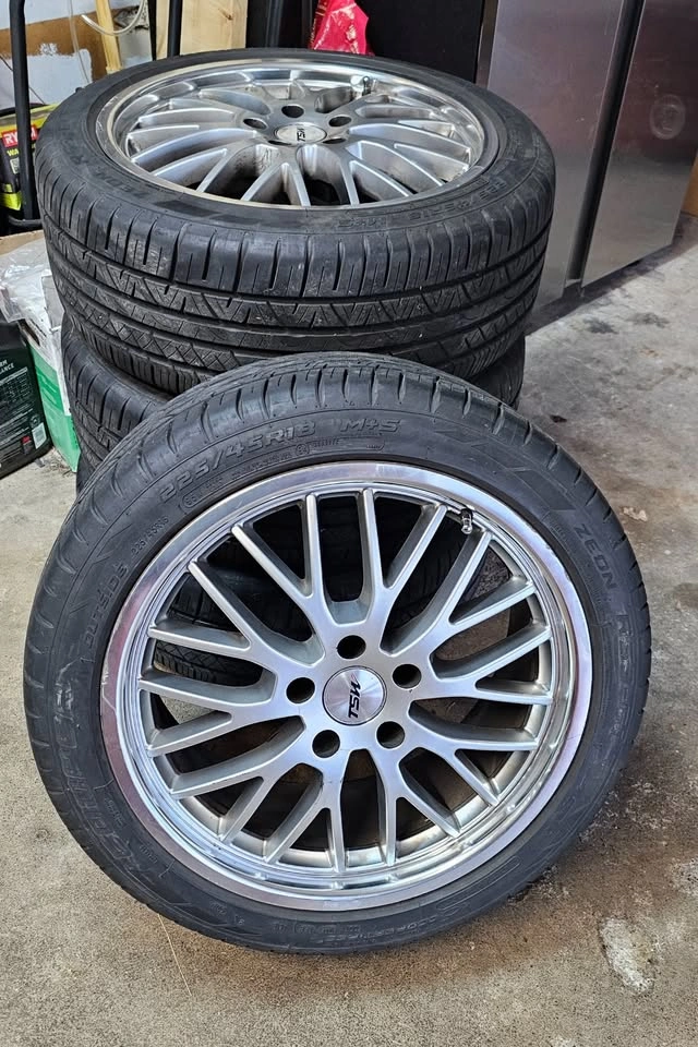 TSW 18" 5X114.3mm Hyper Silver Snetterton Wheels & Tires - photo 4
