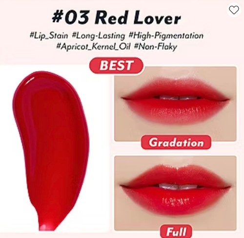 Memebox I'm Meme Color Key Ring Water Gel Lip Tint Red lover - photo 2