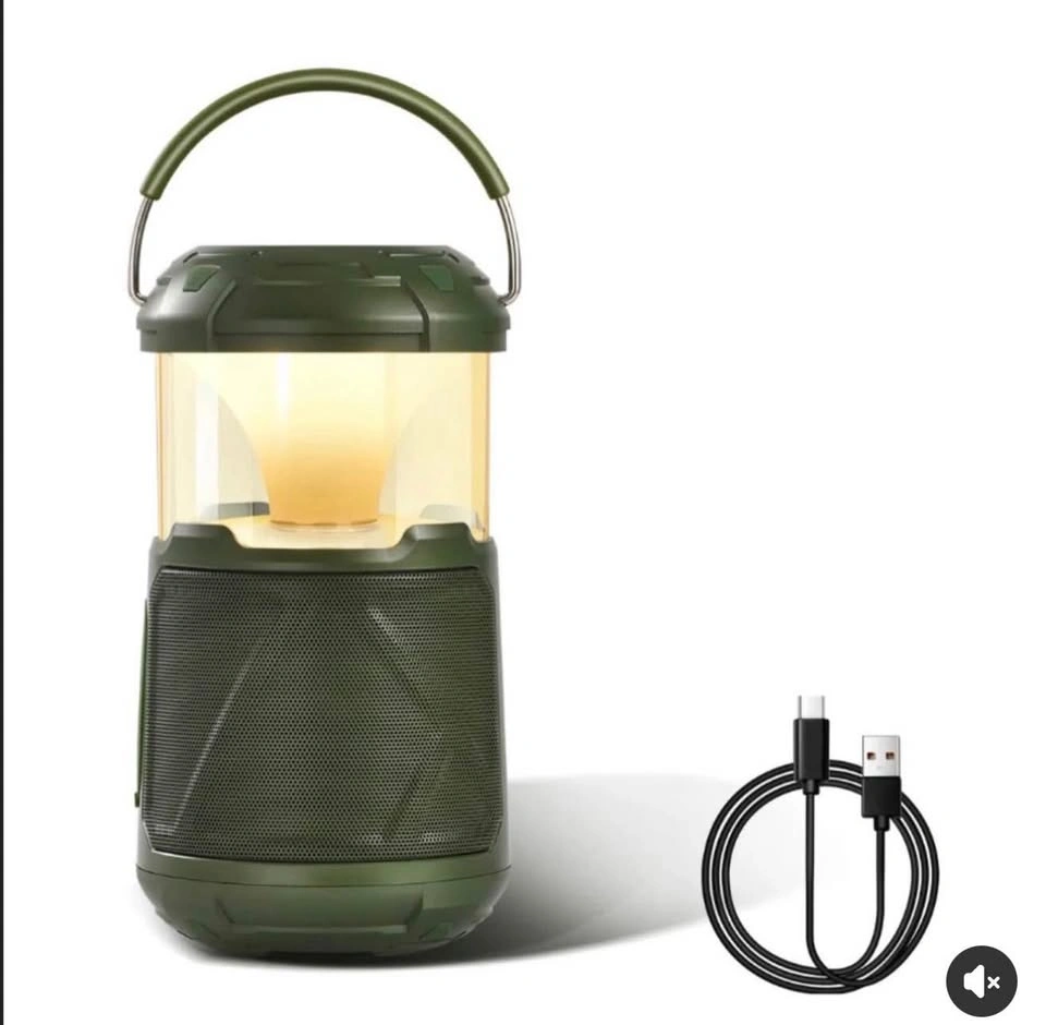Portable Camping Lantern with Bluetooth Speaker Black and Green - photo 3