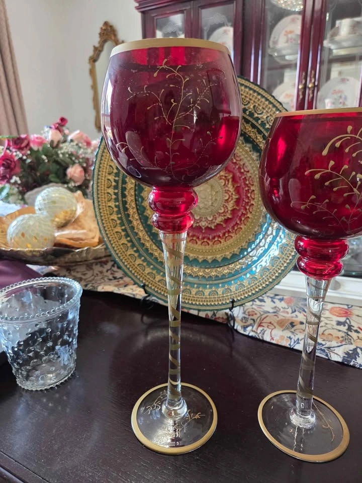 $30 - 3 pcs beautiful glass goblets - photo 2