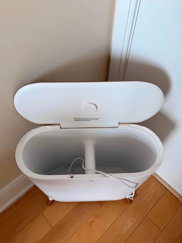 Towel Warmer – Scandinavian Style, Wood Top, Electric - photo 2