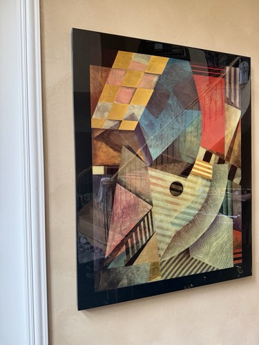 Richard Hall | Framed Abstract Multicolor Wall Art 54” x 42”