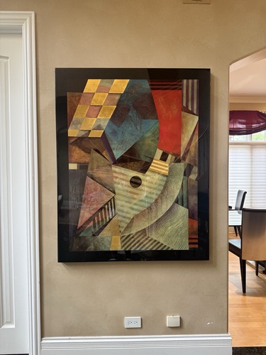 Richard Hall | Framed Abstract Multicolor Wall Art 54” x 42” - photo 2