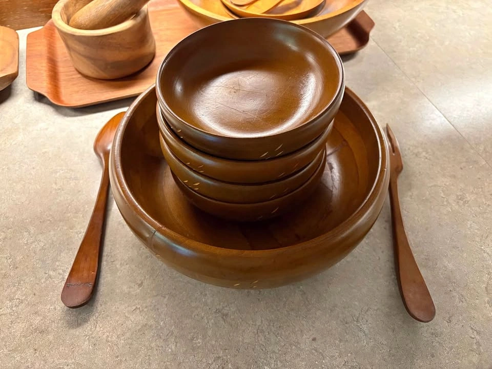 Authentic Baribocraft Canada Mid-Century Modern Salad Bowl Set