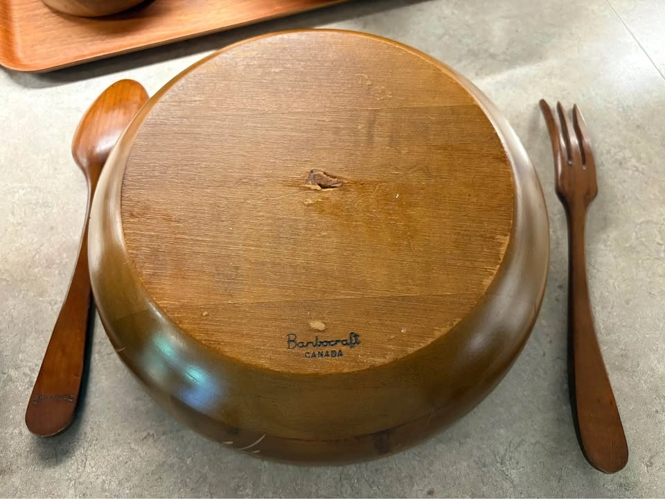 Authentic Baribocraft Canada Mid-Century Modern Salad Bowl Set - photo 3