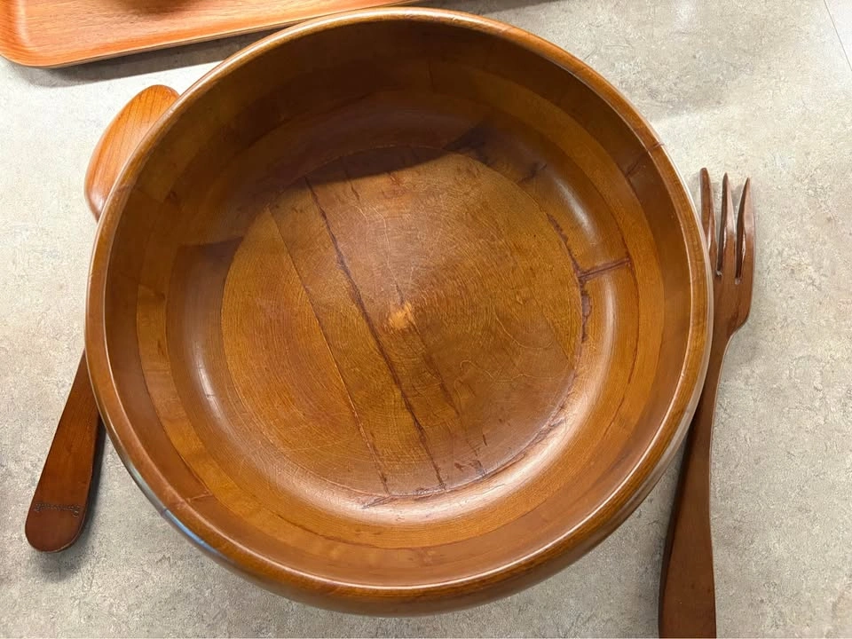 Authentic Baribocraft Canada Mid-Century Modern Salad Bowl Set - photo 4
