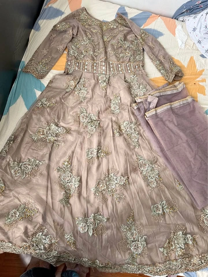 Lashkaara Embroidered Anarkali Dress with Mirror Work