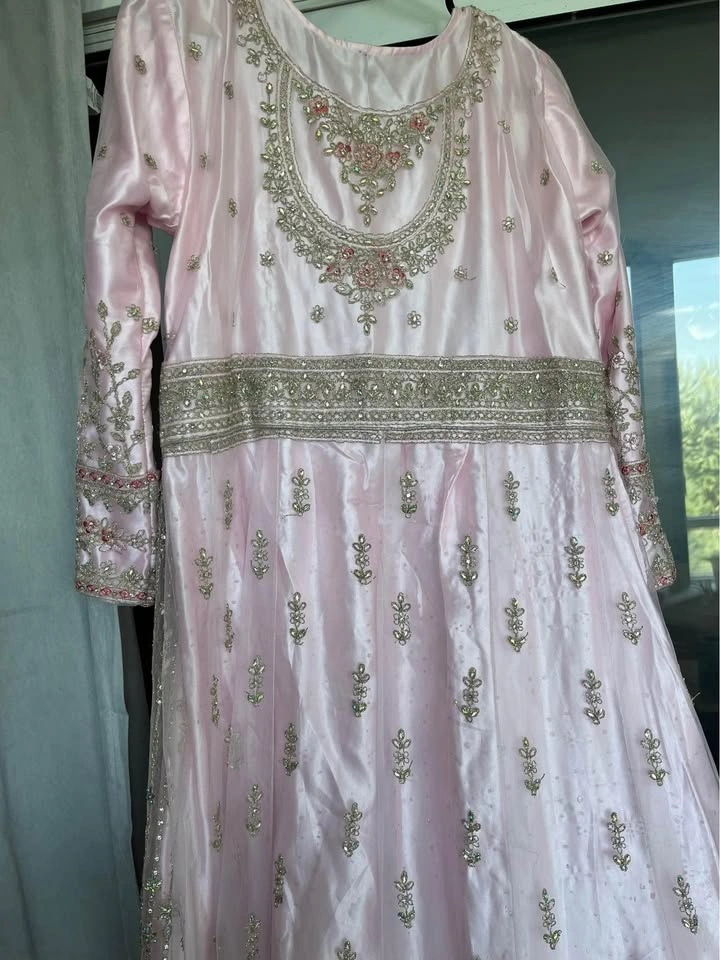 Pink maxi dress shalwar kameez - photo 4