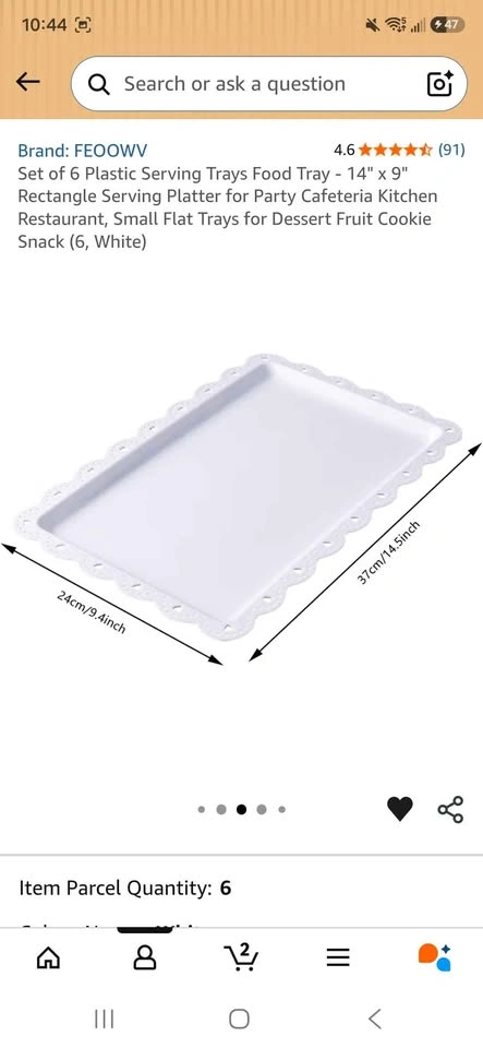Plastic Rectangle Serving Platter and Cupcake Stand Set - photo 3