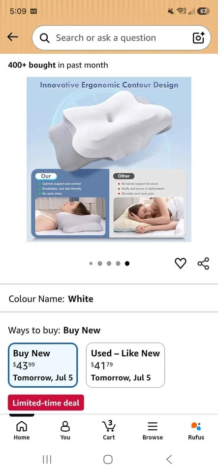 Memory Foam Pillow - photo 5
