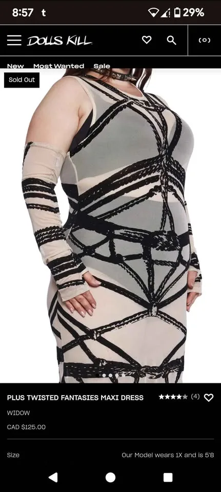 Dolls kill Widow bondage dress image indicator(4)