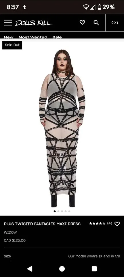 Dolls kill Widow bondage dress image indicator(5)