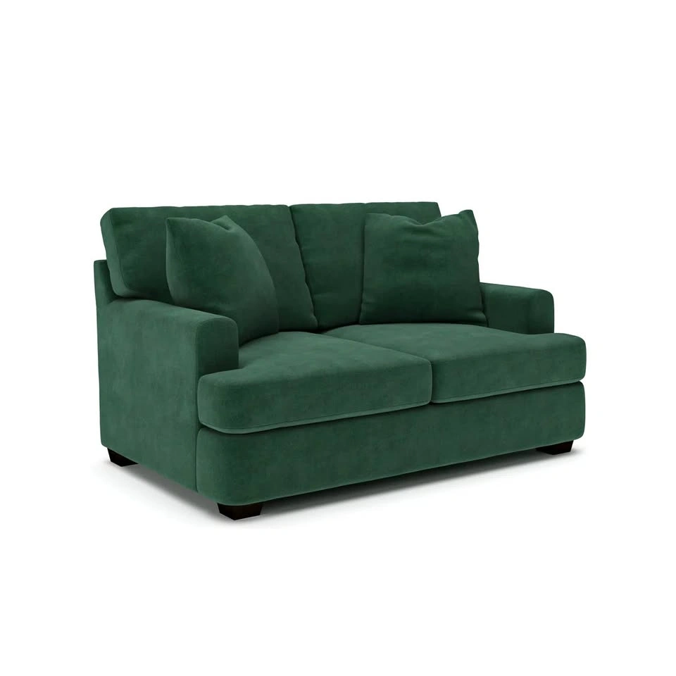 Emerald Green Velvet Loveseat Sofa