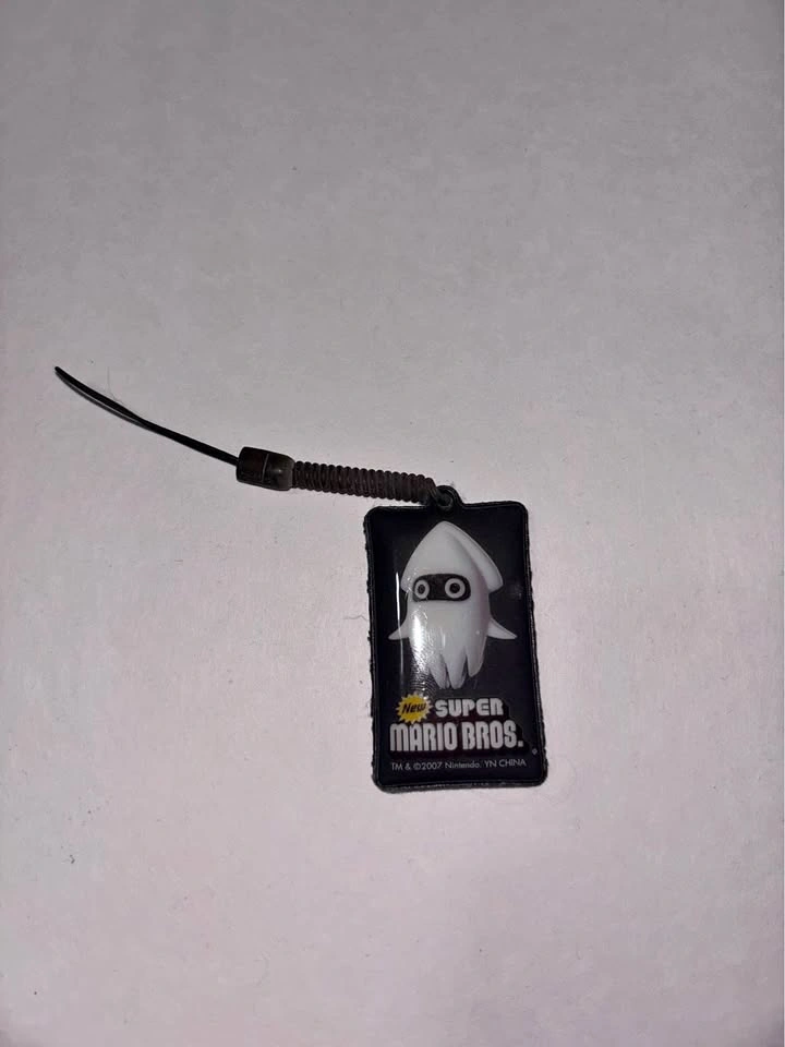 Vintage Nintendo New Super Mario Bros. Blooper Phone Charm Keych