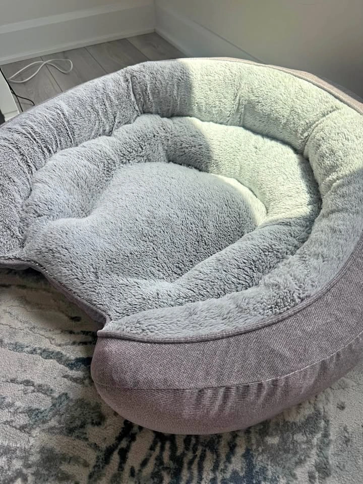 Top Paw Orthopedic Grey Lounger Dog Bed – Like New