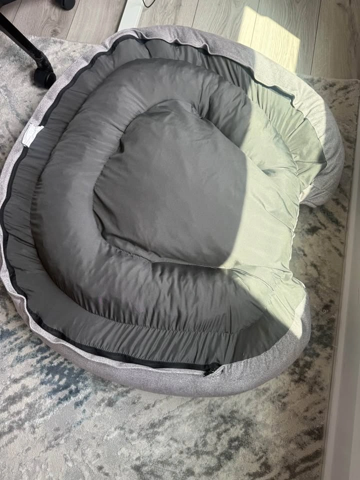 Top Paw Orthopedic Grey Lounger Dog Bed – Like New - photo 5