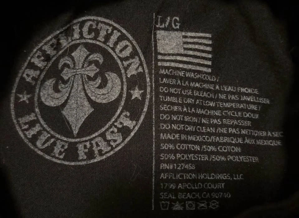 Affliction Tortured Black Men’s T-Shirt - photo 4