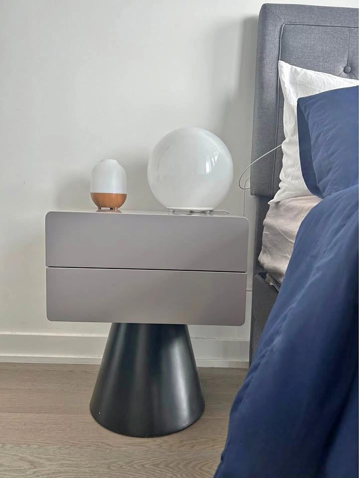 Modern gray nightstand
