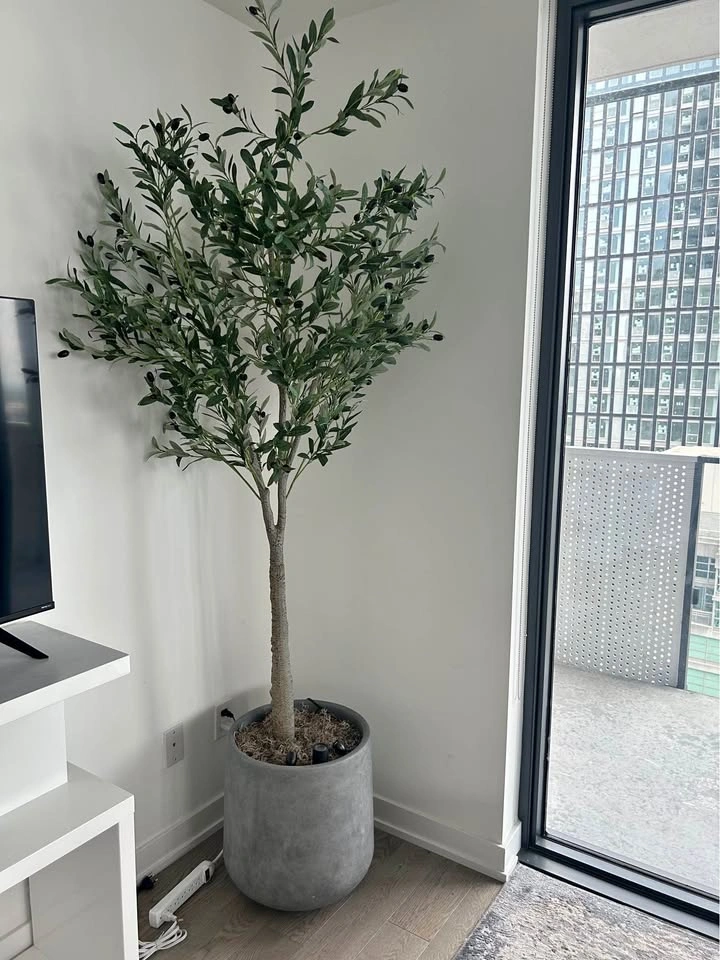 Large Artificial Olive Tree with Planter