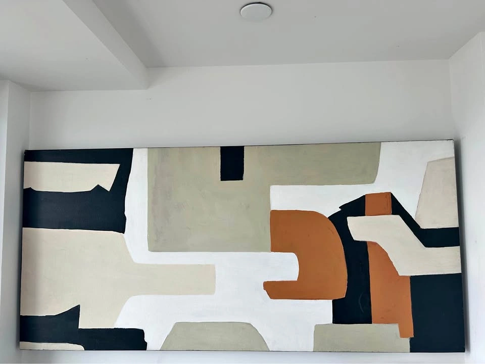 Large Abstract Geometric Canvas Wall Art